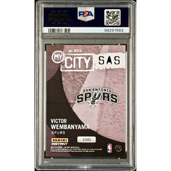 Victor Wembanyama 2023 Panini MyCity Rookie NBA #MY-6 Card PSA 10 Gem Mint - Picture 2 of 2